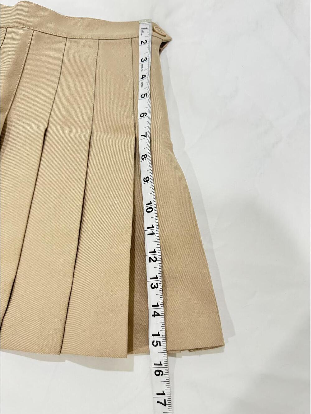 American Apparel Tan Pleated Tennis Mini Skirt Y2K Academia Preppy Small - Picture 8 of 9